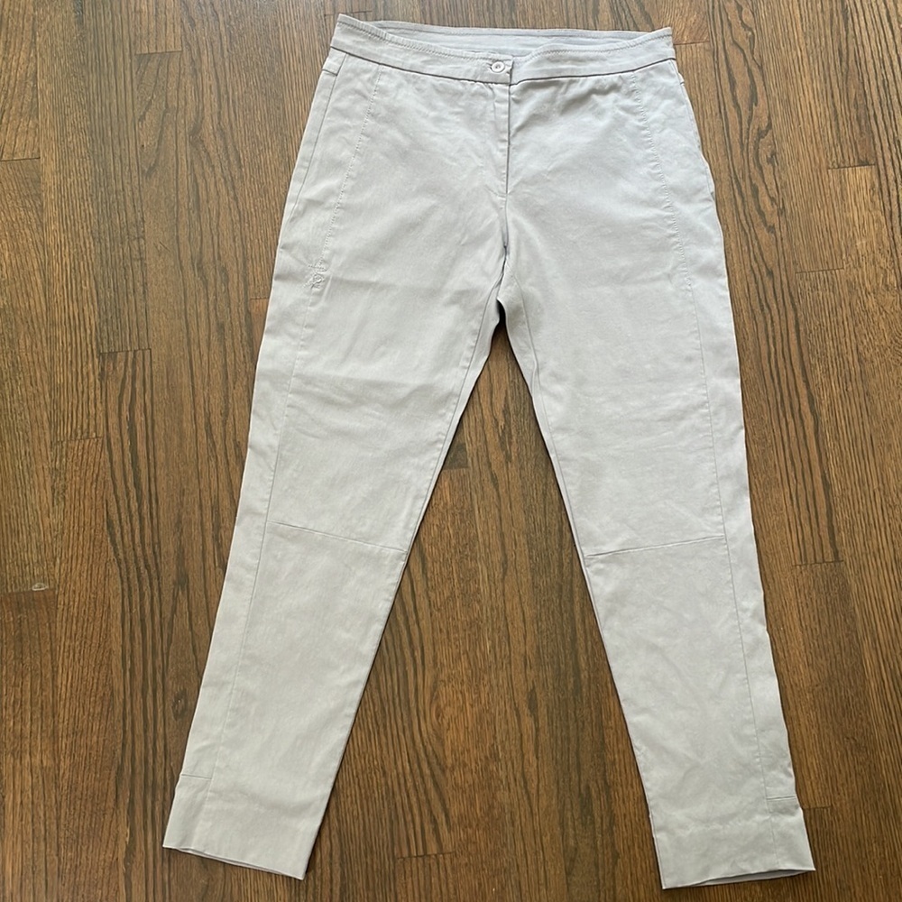 Porto San Francisco Light Gray Slim Fit Stretchy Pants size 3/Large